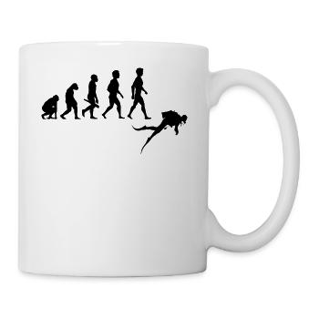 plongeur plongeur plongée sous-marine de l'évolution - Mug blanc - blanc - Droite