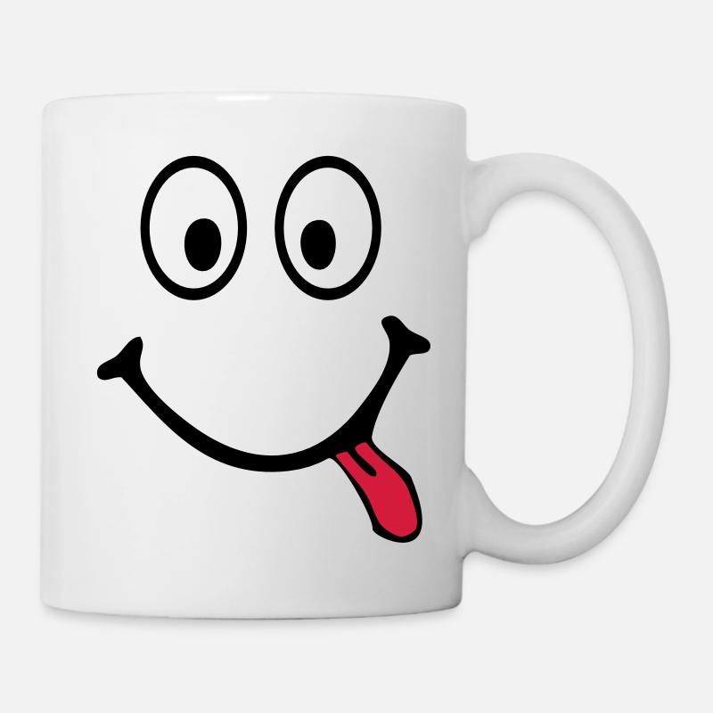 smiley - Tasse - Weiß