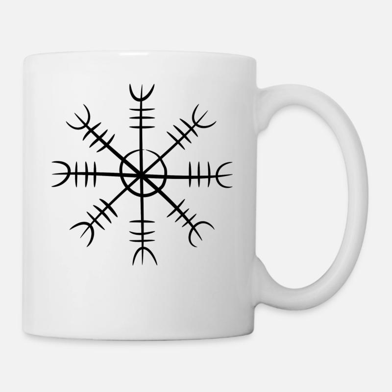 helm of awe drawing - Mug - white