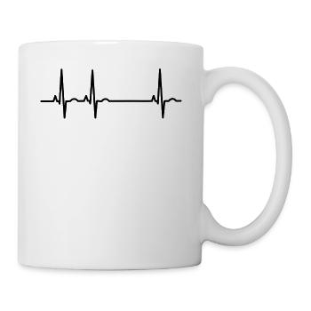 PERSONALIZABLE evolution ekg heartbeat herzschl - Mug - white - Right