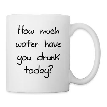 WIE VIEL WASSER? - Tasse - Weiß - Rechts
