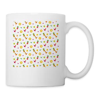 Tropical cocktails and pineapple pattern - Mug - white - Right