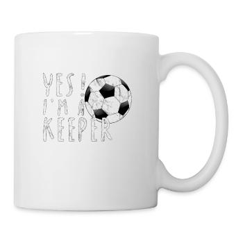 Goalkeeper Fußball Lustiger Spruch Geschenk Idee - Tasse - Weiß - Rechts