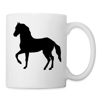 horse rapping stallion gallop ride black beauty - Mug - white - Right