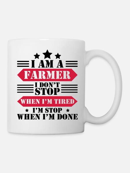 I AM A FARMER-farmers - Mug - white