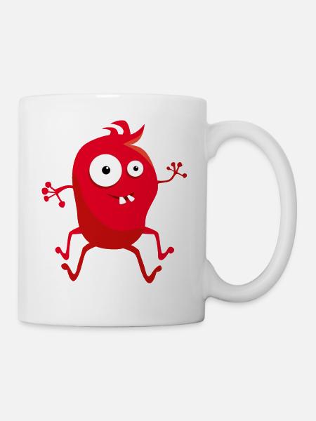 Rotes Monster - Tasse - Weiß