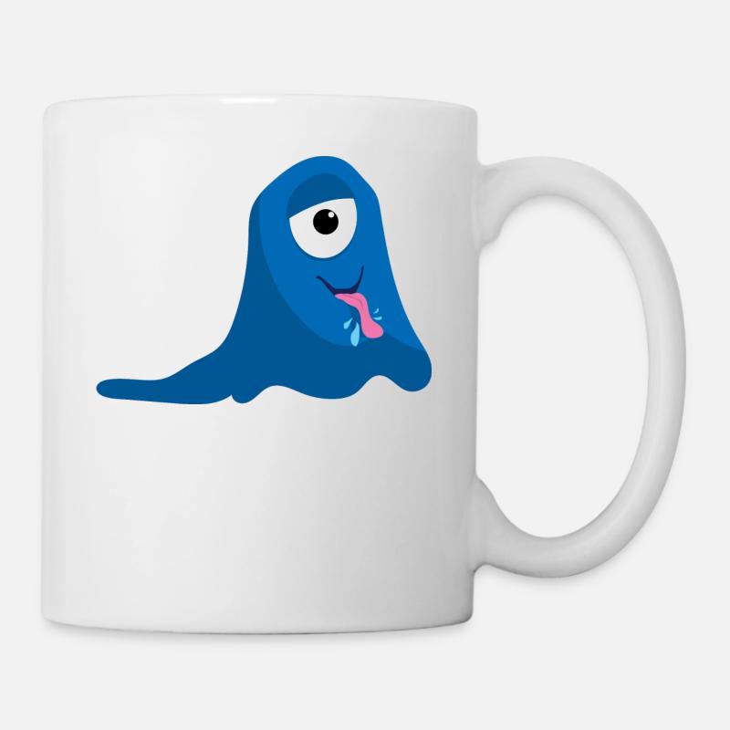 Blue One Eyed Monster - Mug - white