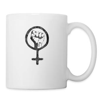 Girl Power Girls Feminism Logo Gift Idea - Mug - white - Right