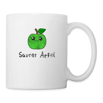 Sour apple vegan fruit word joke gift idea - Mug - white - Right