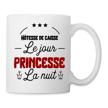 Princesse Hôtesse de caisse cadeau - Mug blanc - blanc - Droite