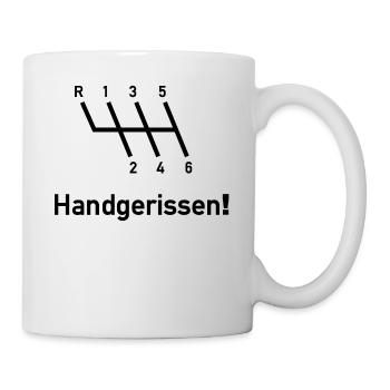 Handgerissen - Manuelle Schaltung - Auto - Tuning - Tasse - Weiß - Rechts