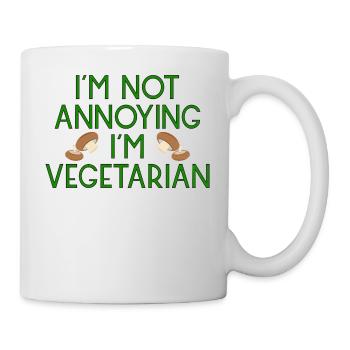 vegetarian vegan veggie pilze mushrooms4 - Tasse - Weiß - Rechts