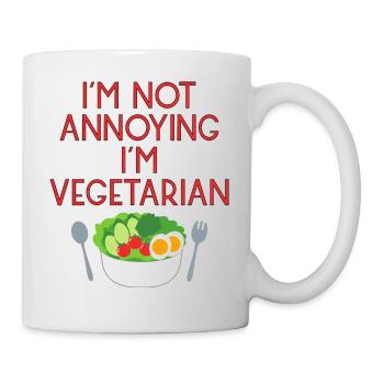 vegetarian vegan veggie salat salad1 - Tasse - Weiß - Rechts