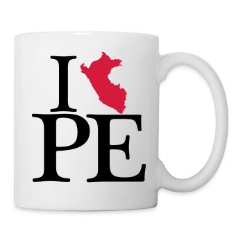 J'adore PE - J'aime le Pérou - Mug blanc - blanc - Droite