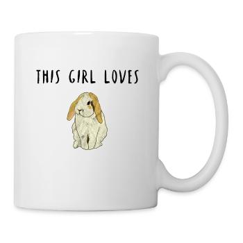 This Girl Loves Rabbits Hase Kaninchen Geschenk - Tasse - Weiß - Rechts