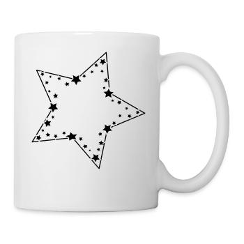 Sterne im Stern - Tasse - Weiß - Rechts