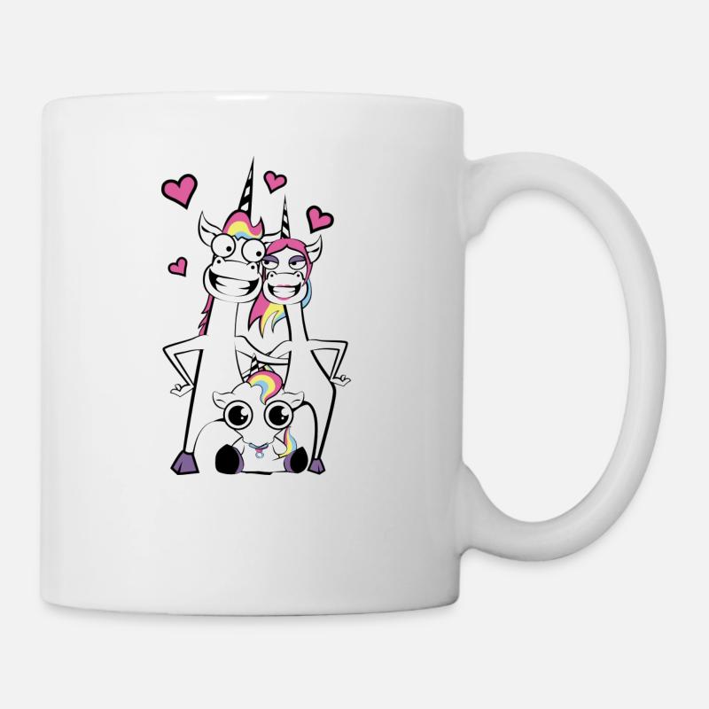famille Licorne - Mug blanc - blanc