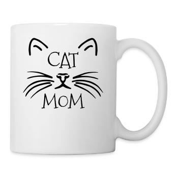 CAT MOM - écrou - Mug blanc - blanc - Droite