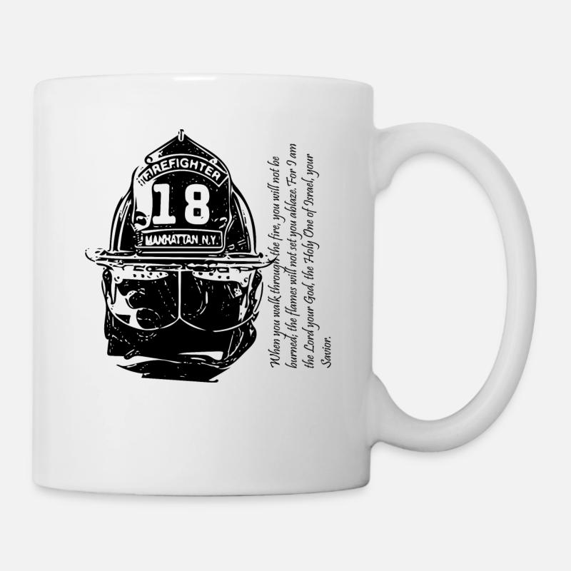 Firefighter usa - Tasse - Weiß