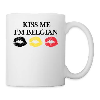 KISS ME I'm Belgian - Mug - white - Right