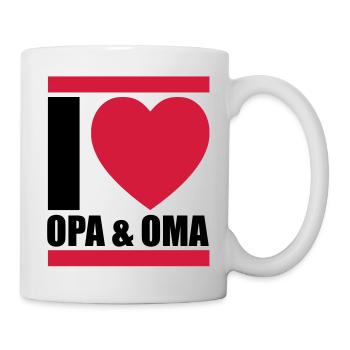 i love oma & opa - Mug - white - Right