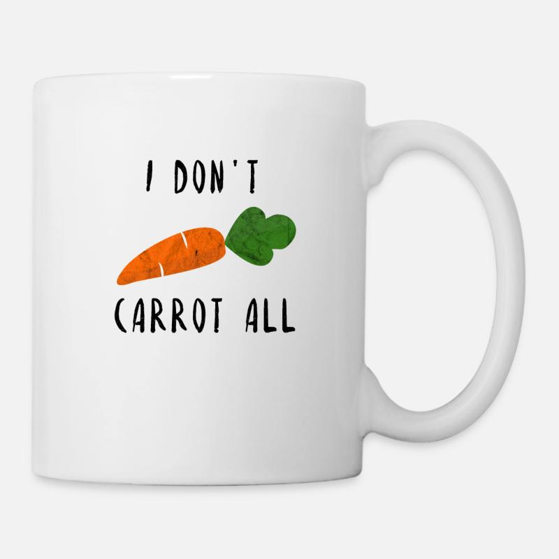 I don't care at all Karotte Möhre Geschenk Idee - Tasse - Weiß