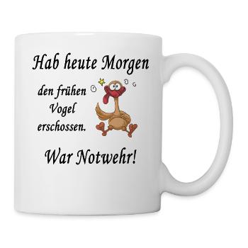 shot the early bird. Was self-defense! - Mug - white - Right