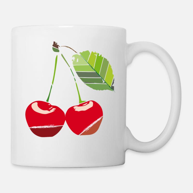 cerise - Mug blanc - blanc