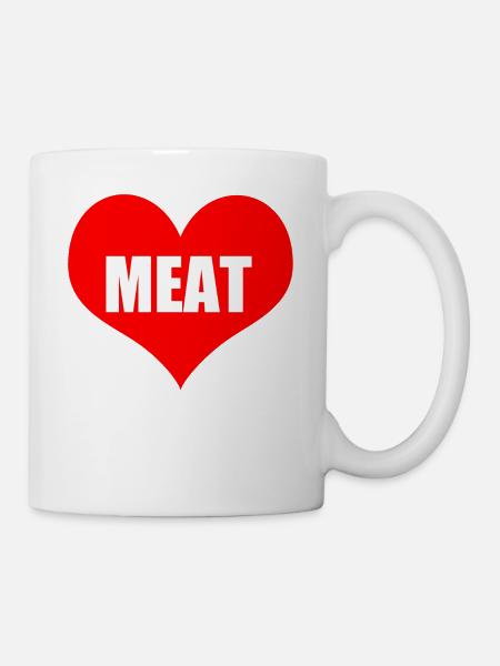 meat - Tasse - Weiß