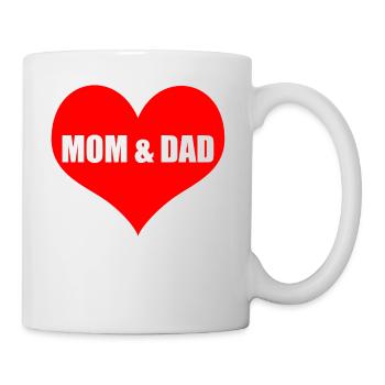 Maman et papa - Mug blanc - blanc - Droite