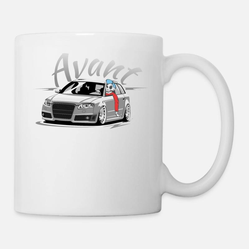 RS4 B7 A4 low style skulldriver tuning car avant - Tasse - Weiß
