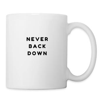Nie wieder nach unten - Tasse - Weiß - Rechts