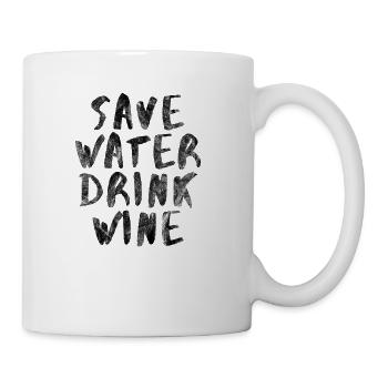Save Water Drink Wine Funny saying gift idea - Mug - white - Right
