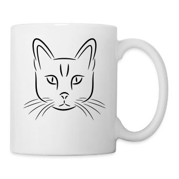 Katze - Tasse - Weiß - Rechts