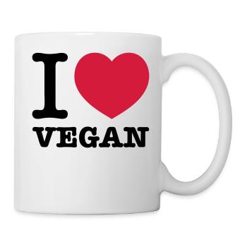 J'adore Vegan - Mug blanc - blanc - Droite