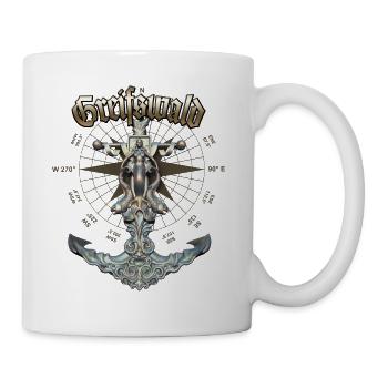 Greifswald Anchor Nautical Sailing Boat Summer - Tasse - Weiß - Rechts