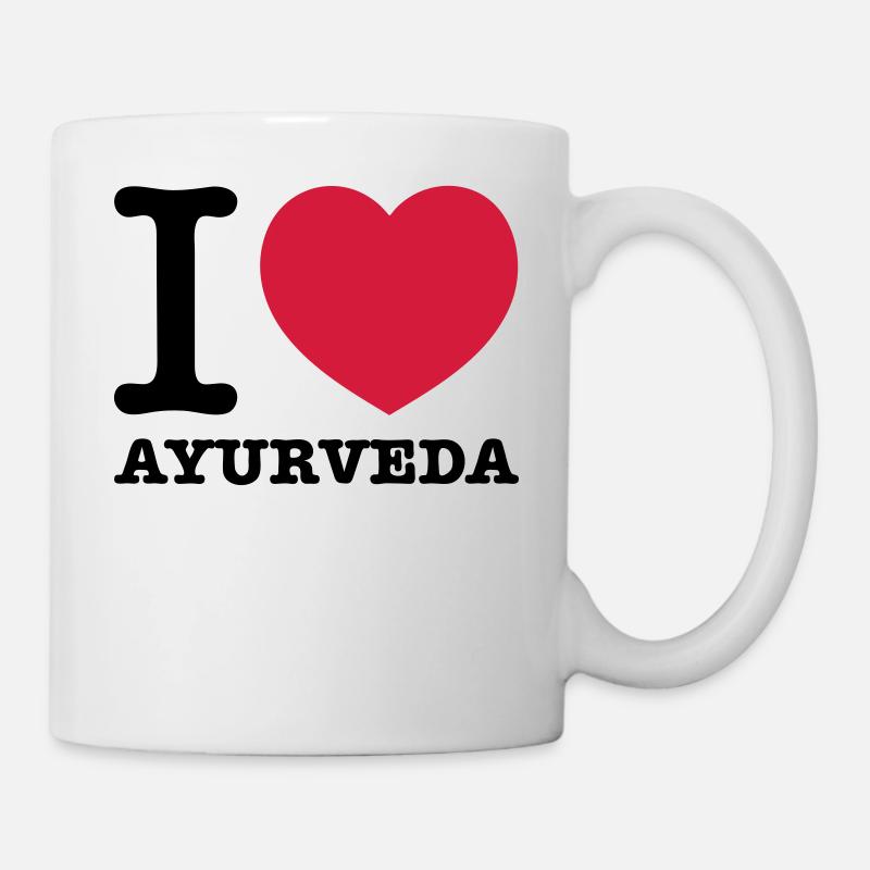 i love Ayurveda - Tasse - Weiß