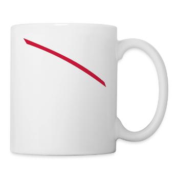 ligne rouge - Mug blanc - blanc - Droite