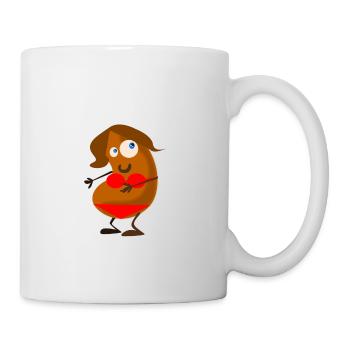 Sexy Lady als Bohne - Tasse - Weiß - Rechts
