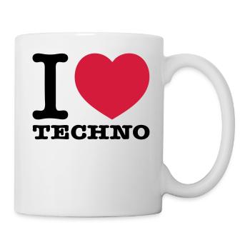 I love Techno Musik - Tasse - Weiß - Rechts