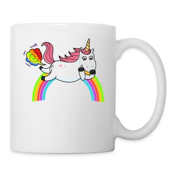 Pétard Licorne Rainbow1 - Mug blanc - blanc - Droite