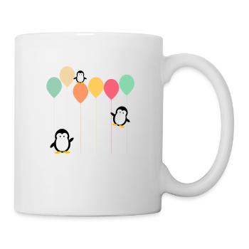 Penguins et ballons - Mug blanc - blanc - Droite