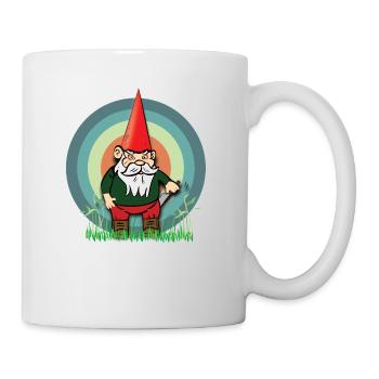 Böser und gemeiner Gartenzwerg Gnom Zwerg - Tasse - Weiß - Rechts