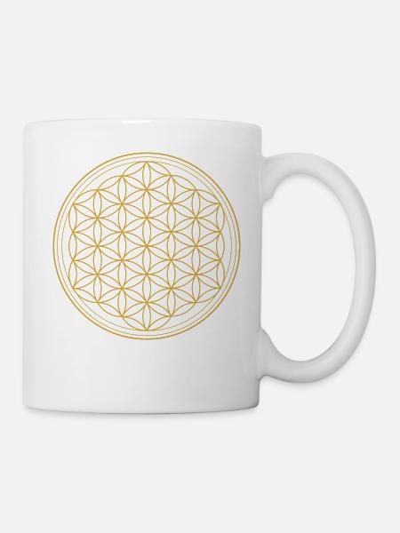Blume des Lebens - Tasse - Weiß