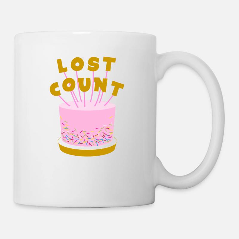 Nombre perdu Geburtstagskuche - Mug blanc - blanc
