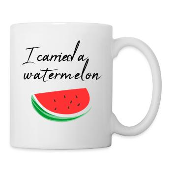 I carried a watermelon / gift - Mug - white - Right