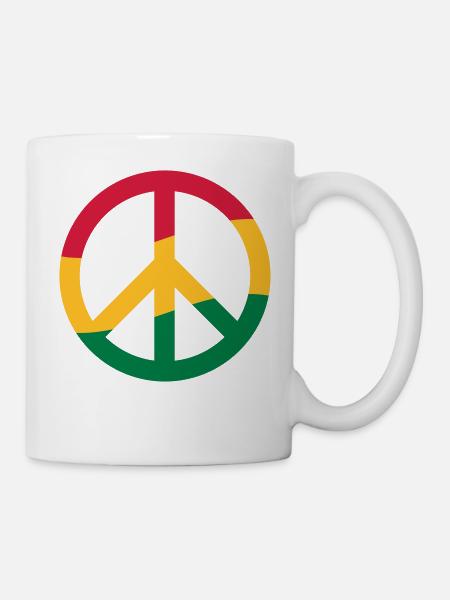 signe de paix musique reggae rastafari Peace Pace - Mug blanc - blanc