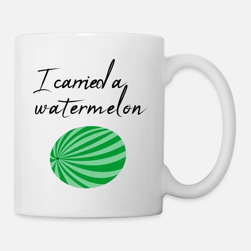 Je portais une pastèque / cadeau - Mug blanc - blanc