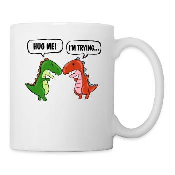 Hug Me T-Rex Dinosaure Dino Tyrannosaure - Mug blanc - blanc - Droite