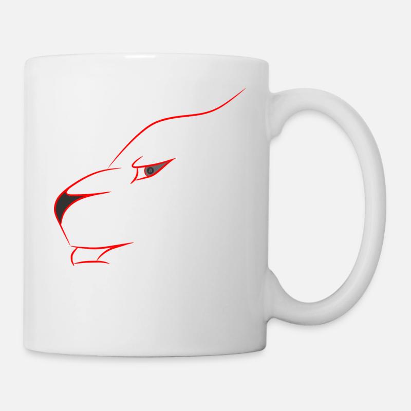 Löwe Bitcoin im Auge - Tasse - Weiß